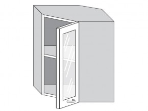 1.60.3у Шкаф настенный (h=720) угловой на 600мм со стекл. дверцей в Берёзовском - beryozovskij.магазин96.com | фото