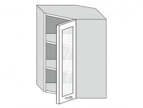 19.60.3у Шкаф настенный (h=913) угловой на 600мм со стекл. дверцей в Берёзовском - beryozovskij.магазин96.com | фото