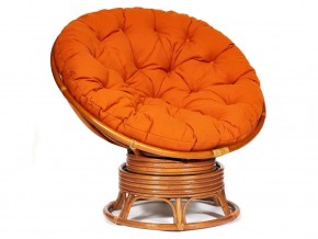 Кресло-качалка Papasan w 23/01 B с подушкой Cognac, ткань Оранжевый в Берёзовском - beryozovskij.магазин96.com | фото