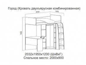 Кровать двухъярусная комбинированная в Берёзовском - beryozovskij.магазин96.com | фото