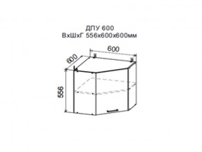 Шкаф верхний ДПУ600 угловой в Берёзовском - beryozovskij.магазин96.com | фото